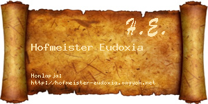 Hofmeister Eudoxia névjegykártya